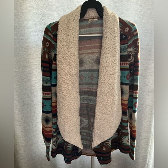 Neon Soul Size M Southwestern Sherpa-Lined Jacket – Cozy & Bold - Picture 1 of 6